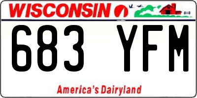 WI license plate 683YFM