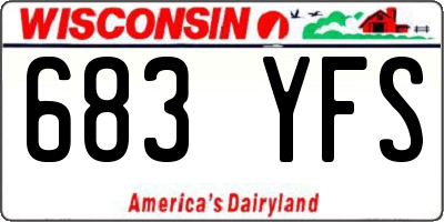 WI license plate 683YFS