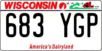 WI license plate 683YGP