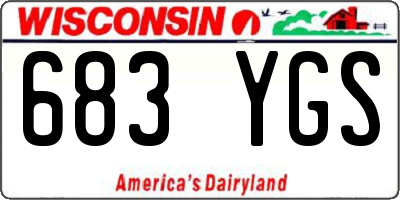 WI license plate 683YGS