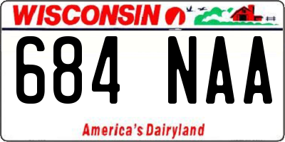 WI license plate 684NAA