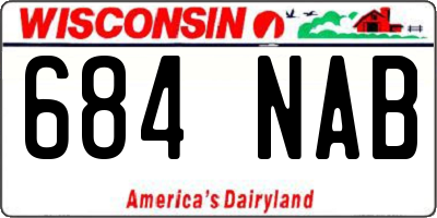 WI license plate 684NAB