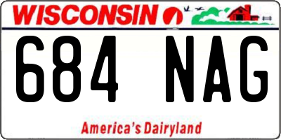 WI license plate 684NAG