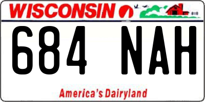 WI license plate 684NAH