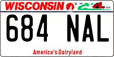 WI license plate 684NAL
