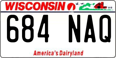 WI license plate 684NAQ