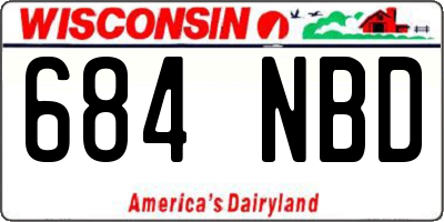 WI license plate 684NBD