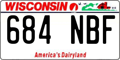 WI license plate 684NBF
