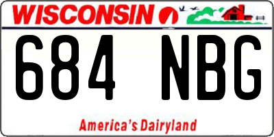 WI license plate 684NBG