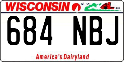 WI license plate 684NBJ