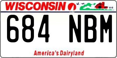 WI license plate 684NBM