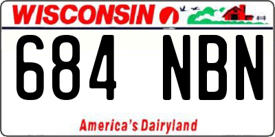 WI license plate 684NBN