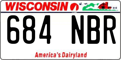 WI license plate 684NBR