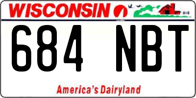 WI license plate 684NBT