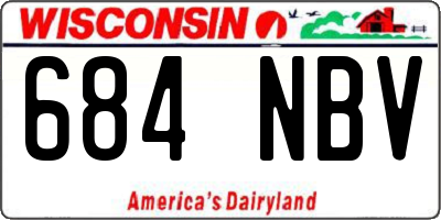 WI license plate 684NBV