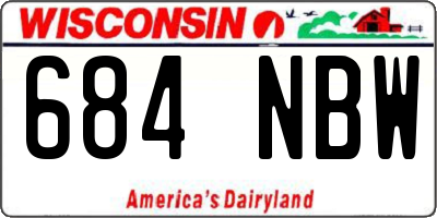 WI license plate 684NBW