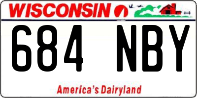 WI license plate 684NBY