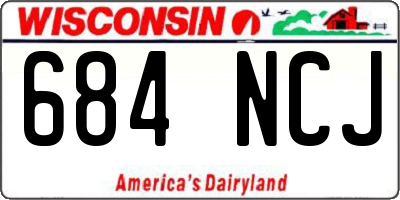 WI license plate 684NCJ