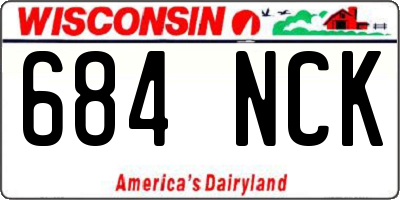 WI license plate 684NCK