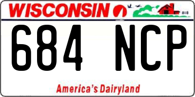 WI license plate 684NCP