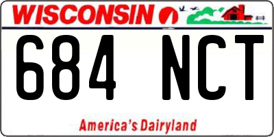 WI license plate 684NCT