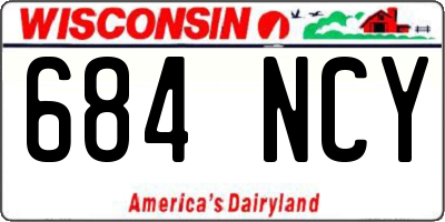 WI license plate 684NCY