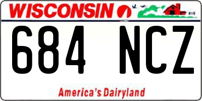 WI license plate 684NCZ