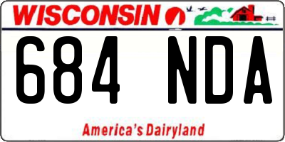 WI license plate 684NDA