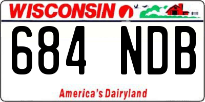 WI license plate 684NDB