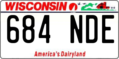 WI license plate 684NDE