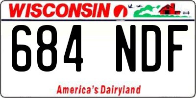 WI license plate 684NDF