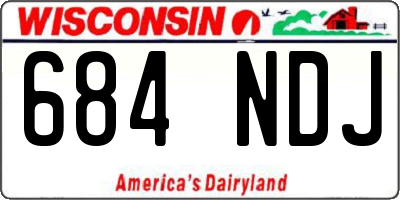 WI license plate 684NDJ