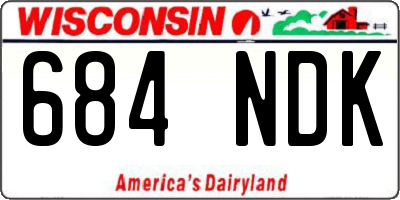 WI license plate 684NDK