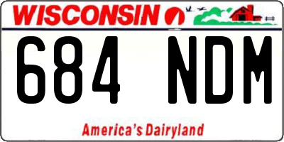 WI license plate 684NDM