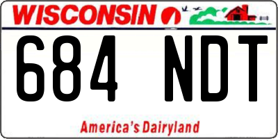 WI license plate 684NDT