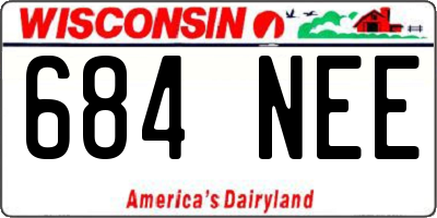WI license plate 684NEE