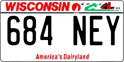 WI license plate 684NEY