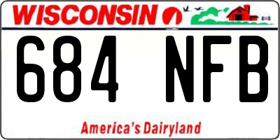 WI license plate 684NFB