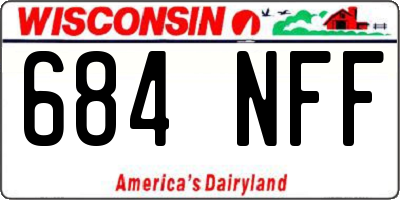 WI license plate 684NFF