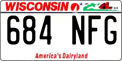 WI license plate 684NFG