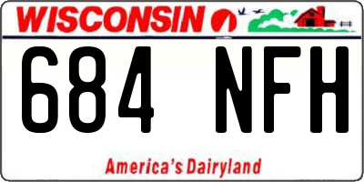 WI license plate 684NFH