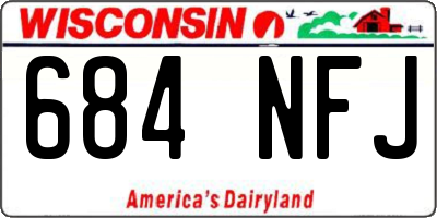 WI license plate 684NFJ
