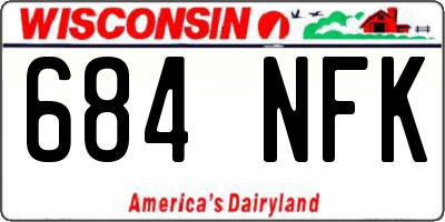 WI license plate 684NFK