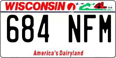 WI license plate 684NFM