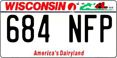 WI license plate 684NFP