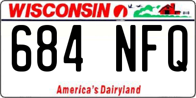 WI license plate 684NFQ