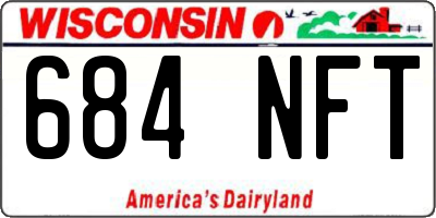 WI license plate 684NFT