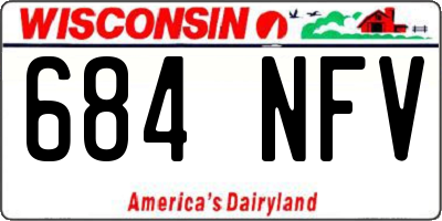 WI license plate 684NFV