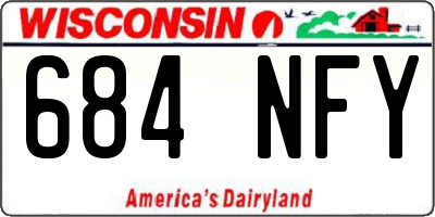 WI license plate 684NFY