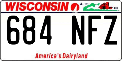 WI license plate 684NFZ